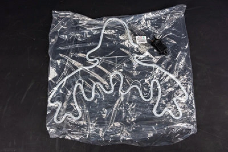 Image of Shatchi Stag Head Neon Effect Rope Light Silhouette Double Side 90 Blue LEDs Christmas Outdoor Natural