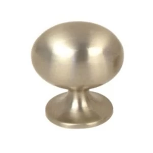 Image of BQ Satin Nickel effect Oval Internal Knob Cabinet knob D33 mm