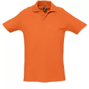 Image of SOLS Mens Spring II Short Sleeve Heavyweight Polo Shirt (M) (Orange)