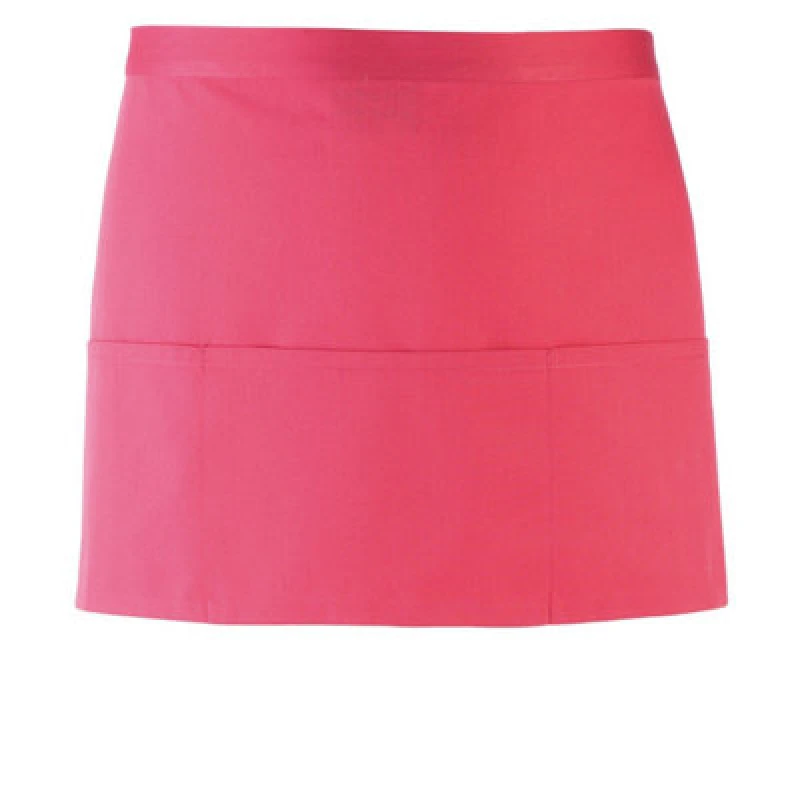 Image of Premier Premier Colours 3 Pocket Short Apron in Fuchsia Fuchsia One Size Unisex 5063470681129