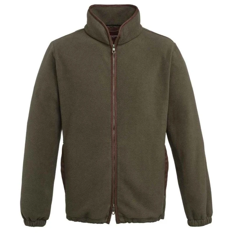 Image of Brook Taverner Brook Taverner Men Baltimore Fleece Jacket in Dark Olive Size: X-Small Dark Olive XS Male 5063238644212