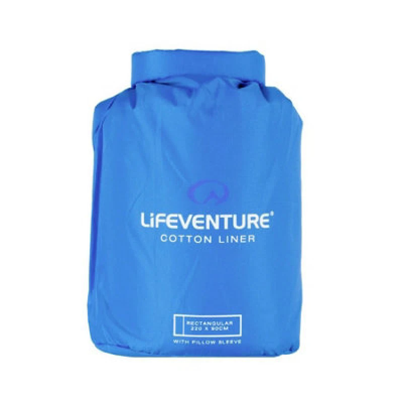 Image of Lifeventure Cotton Sleeping Bag Liner Rectangular 220 X 90Cm