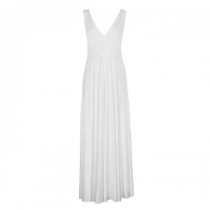 Image of Biba Deep V Maxi Dress - Ivory