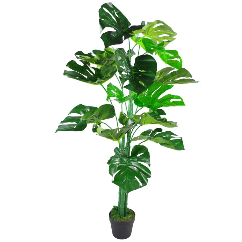 Image of Leaf Design Artificial Monstera Plant 120cm (Monstera)