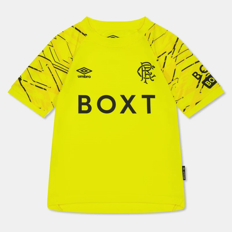 Image of Umbro Rangers Home Goalkeeper Shirt 2025 2026 Juniors Yellow male 7-8 (S)
