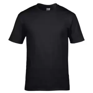 Image of Gildan Mens Premium Cotton Ring Spun Short Sleeve T-Shirt (S) (Black)