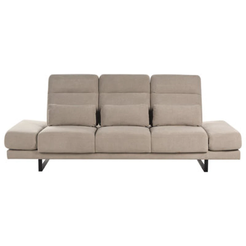 Image of Beliani Sofa 3 Seater Ikast Fabric Taupe