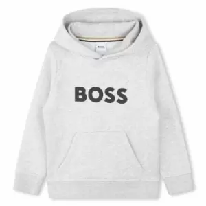 Image of Boss Logo Print Hoodie Boys - Grey
