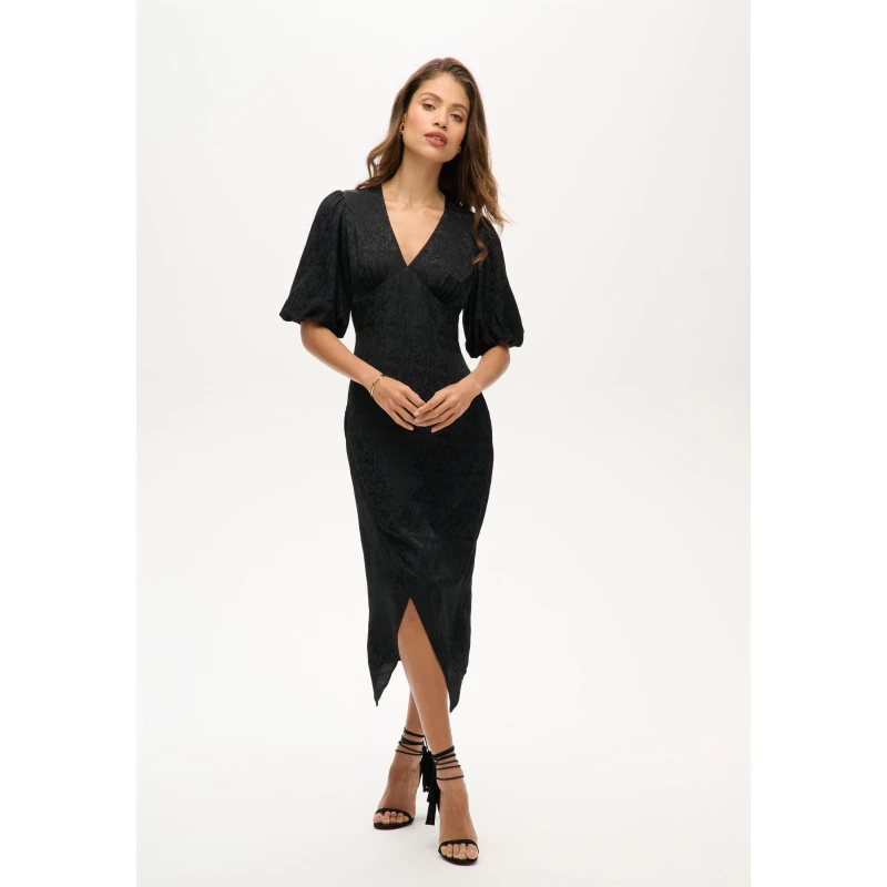 Image of Superdry Short Sleeve Midi Dress - Black 14