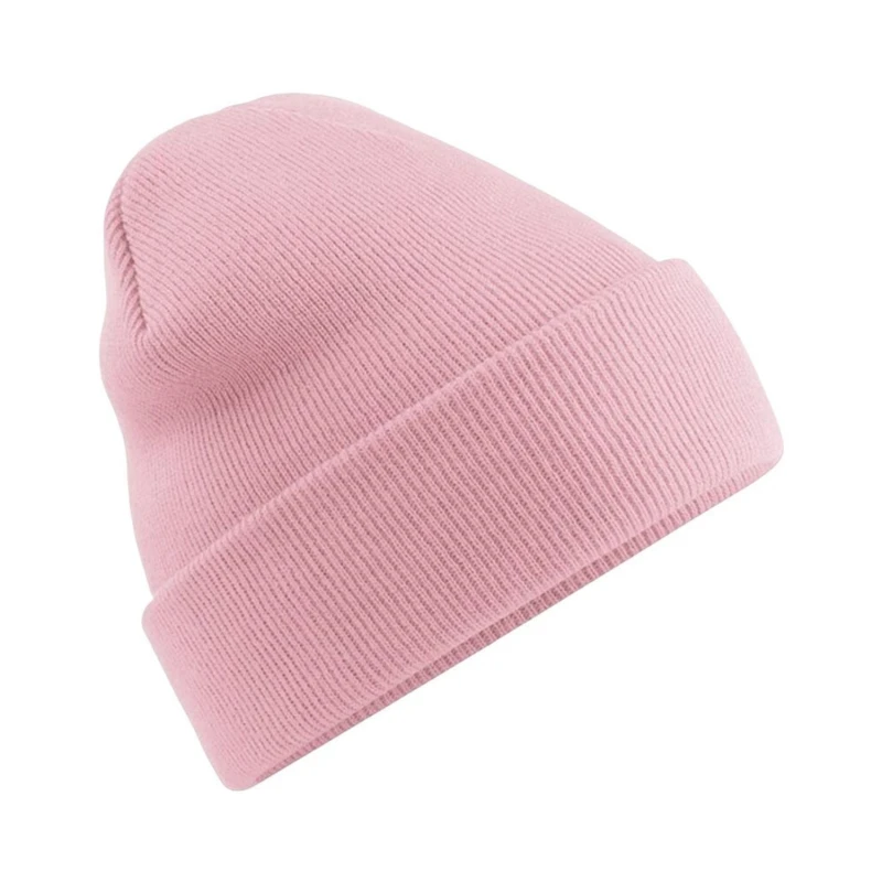 Image of Beechfield Beechfield Men Soft Feel Knitted Winter Hat in Pink Pink One Size Male 5057080779697