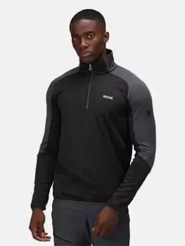 Image of Regatta Highton Half Zip Fleece, Black/Grey Size XL Men