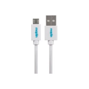 Image of Maplin Premium USB A 2.0 Male to Micro USB B Male Cable 0.75 White