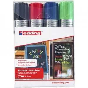 Image of Edding e-4090 4-4090-4999 Chalk Black, Red, Blue, Green 4 mm, 15 mm