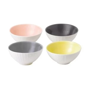 Image of Royal Doulton Hemingway Design Mixed Colours Dip Bowl Set of 4