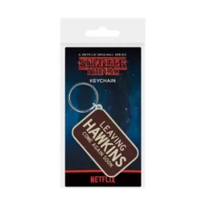 Image of Stranger Things Rubber Keychain Leaving Hawkings 6 cm