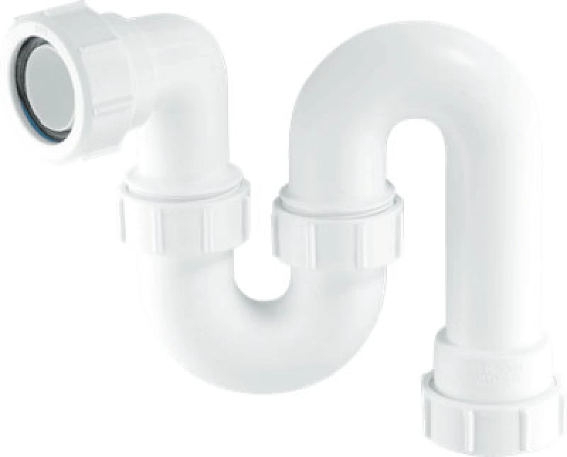 Image of McAlpine TS10 75mm Water Seal Running Tubular Swivel 'S' Trap with Multifit Outlet White