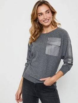 Image of Mint Velvet Military Pocket Jumper - Grey