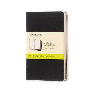Image of Moleskine Cahier Journals Casebound Ruled 70gsm 80pp 130 x 210mm Black