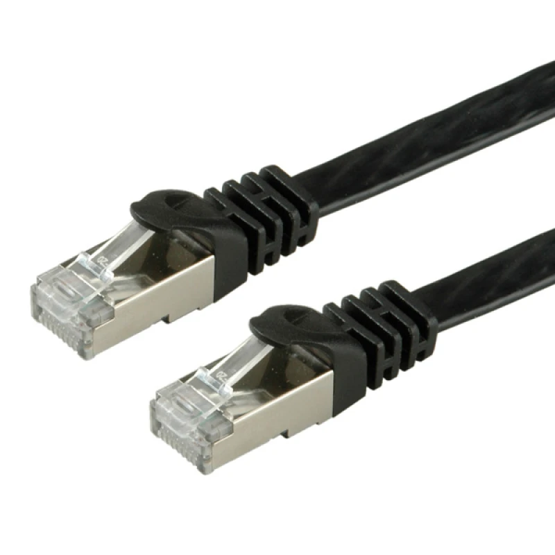 Image of VALUE FTP Cat.6 Flat Network Cable. Black 3 m
