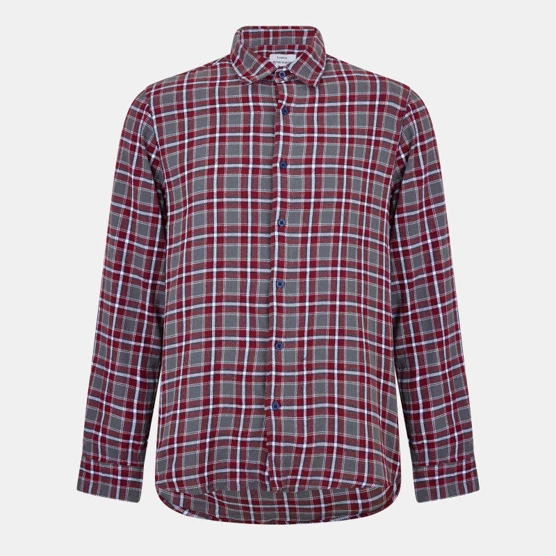 Image of Peter Werth Mens Enbrook Long Sleeve Plain Shirt Multi male Medium