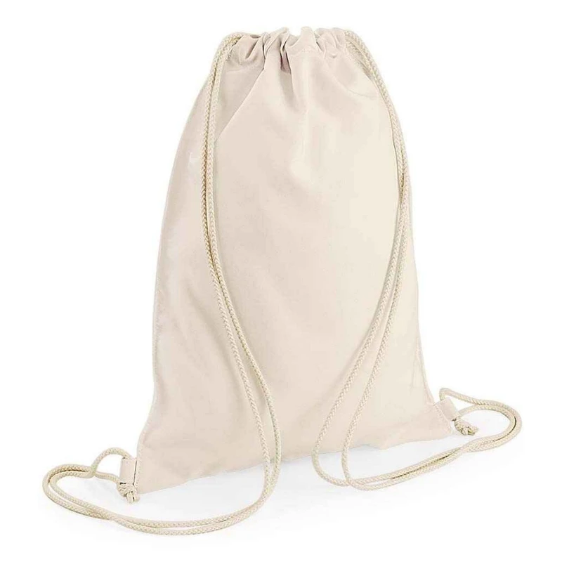 Image of Bagbase Mens Sublimation Drawstring Bag in Natural Natural Male