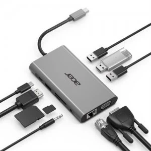 Image of Acer HP.DSCAB.002 interface hub USB 3.2 Gen 1 (3.1 Gen 1) Type-C 5000 Mbps Silver