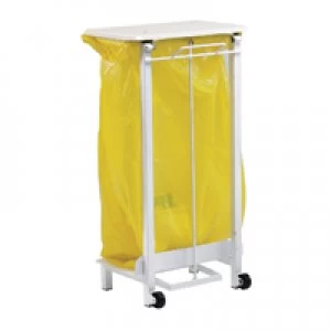 Image of Slingsby Pedal Operated Sack Holder Semi-Mobile 92 Litre White 330258