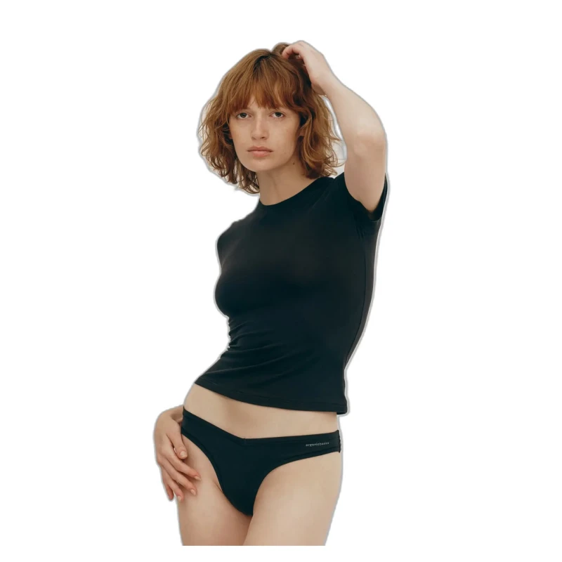 Image of Organic Basics Womens T-Shirt Organic Basics Flex Noir Female L