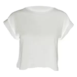 Image of Mantis Womens/Ladies Crop Top / Short Sleeve T-Shirt (M) (White)