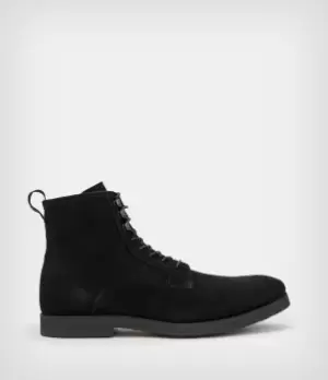 Image of AllSaints Mens Kyle Suede Boots, Black, Size: UK 9/US 10/EU 43
