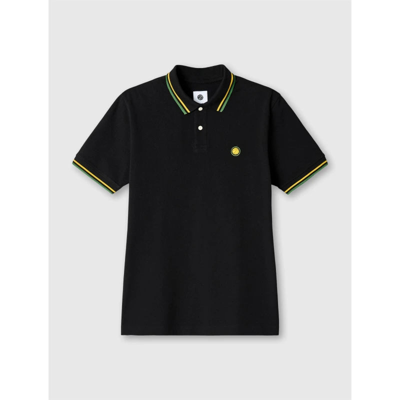 Image of Pretty Green Mens Brixton Short-Sleeve Polo Shirt Black male Small