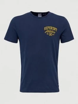 Image of Superdry Superstate T-Shirt, Navy, Size S, Men