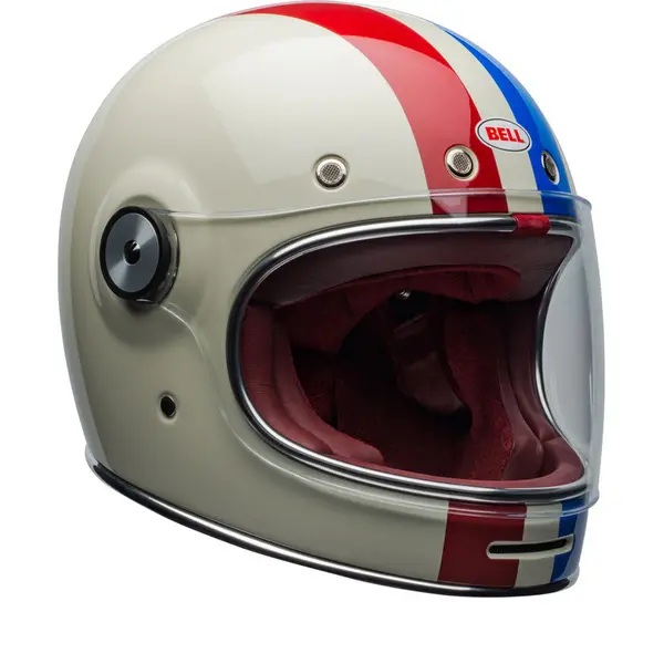 Image of Bell Bullitt Command Gloss Vintage White Oxblood Blue Full Face Helmet M