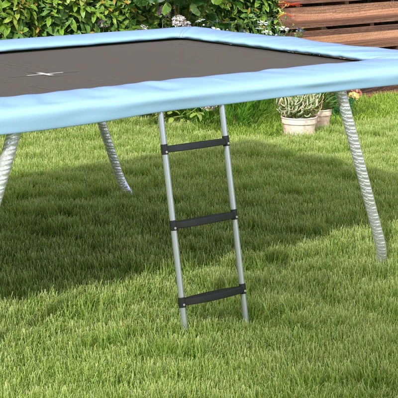 Image of SPORTNOW SPORTNOW 2 Steps/3 Steps Galvanised Steel Trampoline Ladder Climbing 5063603014930