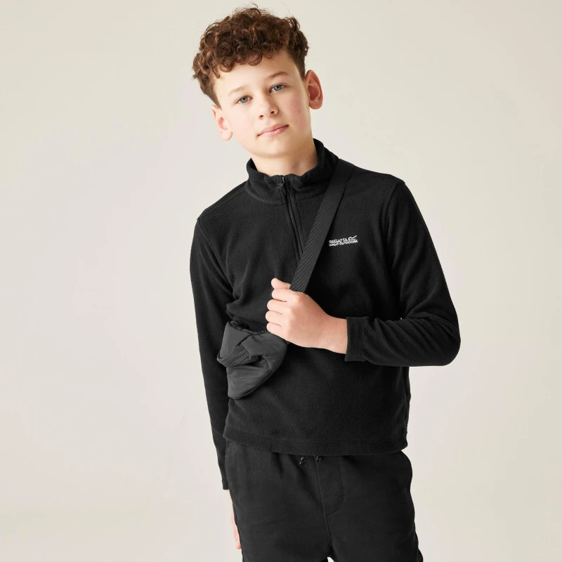 Image of Regatta Hot Shot II Half Zip fleece - Black 14 yr