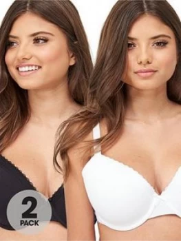 Image of Dorina Lila 2 Pack Curves T-Shirt Bra - Black/White