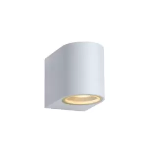 Image of Lucide ZoraLed Modern Wall Spotlight Outdoor LED Dim. GU10 1x5W 3000K IP44 White