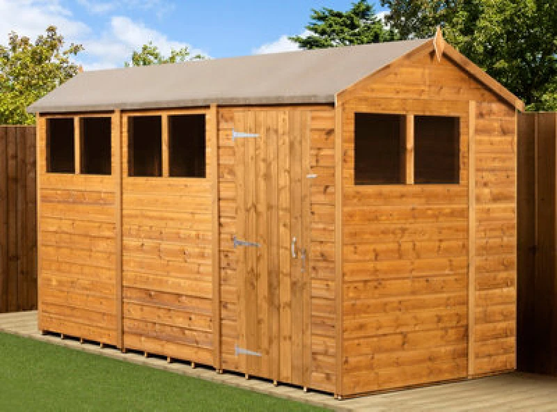Image of Empire Sheds Empire Modular Apex 6X12 Windows Dipped Treated Tongue And Groove Wooden Garden Shed (6' X 12' / 6ft X 12ft) (6X12)