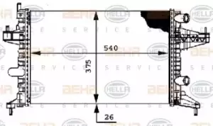 Image of x1 Behr Heat Exchanger 8MK376714-344 Genuine replacement part for Car Made in CN