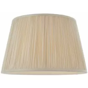Image of 14' Elegant Round Tapered Drum Lamp Shade Oyster Gathered Pleated Silk Cover