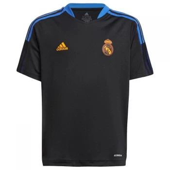 Image of adidas Real Madrid Training Shirt 2021 2022 - Black