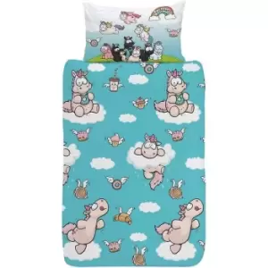 Image of Unicorn Duvet Cover Set (Double) (Blue/Pink) - Theodor&friends