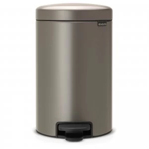 Image of Brabantia New Icon 12 Litre Pedal Bin - Platinum
