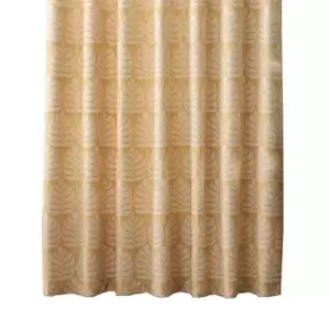 Image of Paoletti Horto Eyelet Curtains (90in x 54in) (Ochre Yellow)