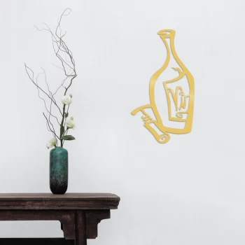 Image of Wine - Gold Gold Decorative Metal Wall Accessory