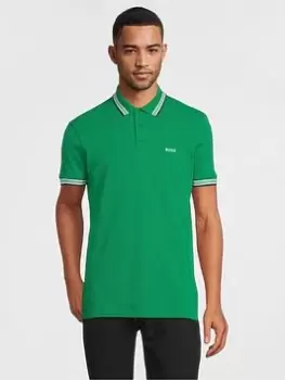 Image of BOSS Paddy Regular Fit Polo Shirt-Open Green Size M Men