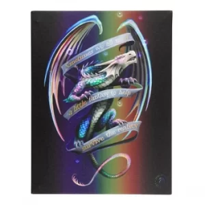 Image of 25x19 Sometimes Canvas Plaque by Anne Stokes