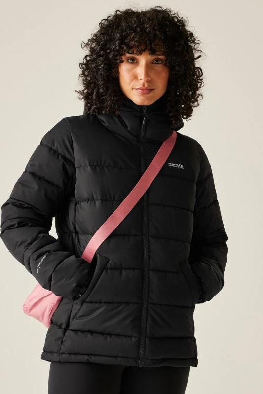 Image of Regatta Womens Aldthorn Synthetic Down Insulated Weatherproof Quilted Jacket Black female 10