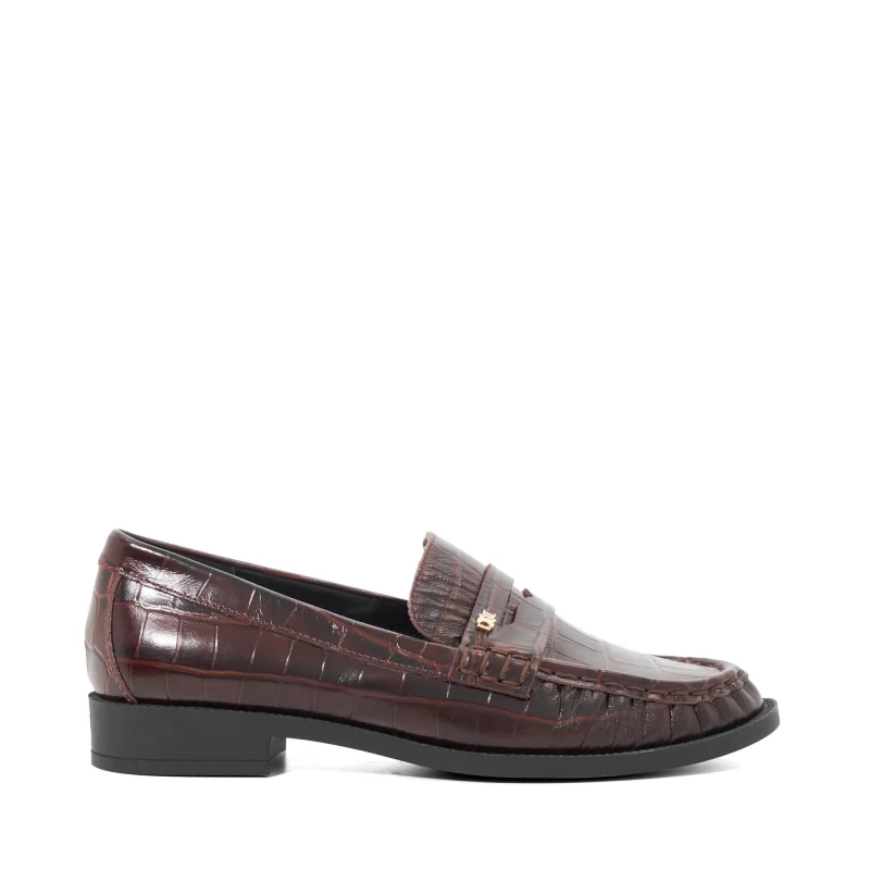 Image of Dune London Womens Galex Loafers Brown Leather female 3 (36)