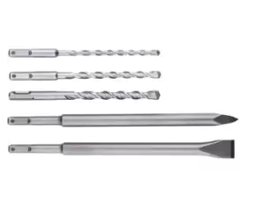 Image of Metabo 630465000 5pc SDS-Plus Drill Bit / Chisel Set